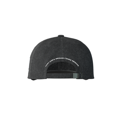 Washed Black Embroidered Dad Cap